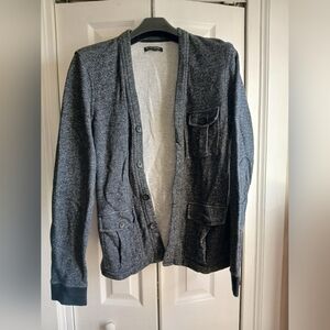 Gray Button-Up Cardigan